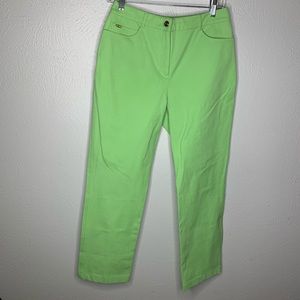 St. John Sport lime green high waist pants